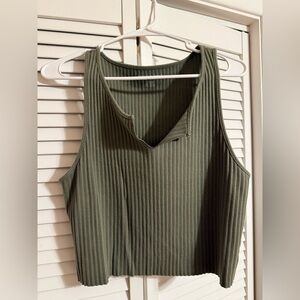 American Eagle Outfitters Green Crop Top